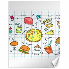 Colorful Doodle Soda Cartoon Set Canvas 18  X 24   by Sapixe