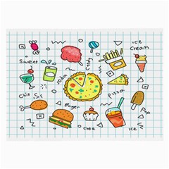 Colorful Doodle Soda Cartoon Set Large Glasses Cloth (2-side)