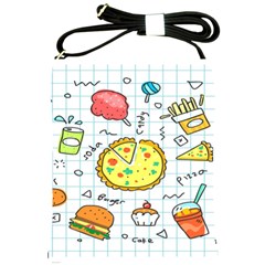 Colorful Doodle Soda Cartoon Set Shoulder Sling Bags by Sapixe