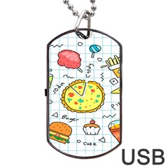 Colorful Doodle Soda Cartoon Set Dog Tag Usb Flash (one Side) by Sapixe