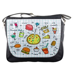 Colorful Doodle Soda Cartoon Set Messenger Bags by Sapixe