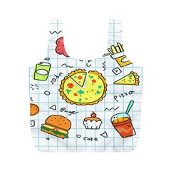 Colorful Doodle Soda Cartoon Set Full Print Recycle Bags (m)  by Sapixe