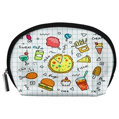 Colorful Doodle Soda Cartoon Set Accessory Pouches (large)  by Sapixe