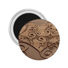 Wood Sculpt Carved Background 2.25  Magnets