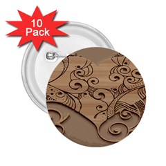 Wood Sculpt Carved Background 2 25  Buttons (10 Pack)  by Sapixe