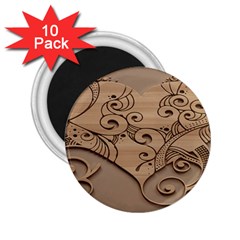 Wood Sculpt Carved Background 2.25  Magnets (10 pack) 