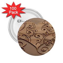 Wood Sculpt Carved Background 2.25  Buttons (100 pack) 