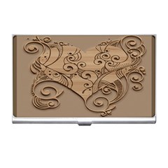 Wood Sculpt Carved Background Business Card Holders by Sapixe