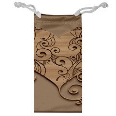 Wood Sculpt Carved Background Jewelry Bag