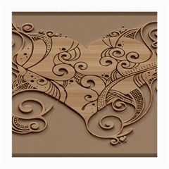 Wood Sculpt Carved Background Medium Glasses Cloth