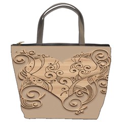 Wood Sculpt Carved Background Bucket Bags