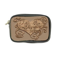 Wood Sculpt Carved Background Coin Purse