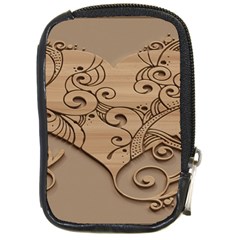 Wood Sculpt Carved Background Compact Camera Cases