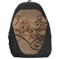 Wood Sculpt Carved Background Backpack Bag