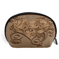 Wood Sculpt Carved Background Accessory Pouches (Large) 