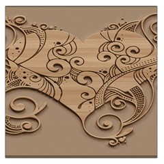 Wood Sculpt Carved Background Large Satin Scarf (Square)