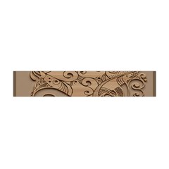 Wood Sculpt Carved Background Flano Scarf (Mini)