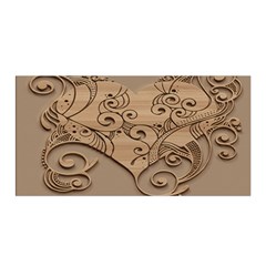 Wood Sculpt Carved Background Satin Wrap by Sapixe