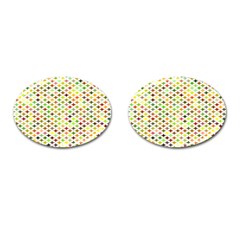 Background Multicolored Star Cufflinks (oval) by Sapixe