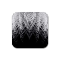 Feather Graphic Design Background Rubber Square Coaster (4 Pack)  by Sapixe