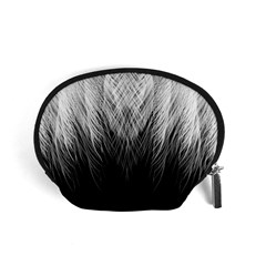 Feather Graphic Design Background Accessory Pouches (small)  by Sapixe