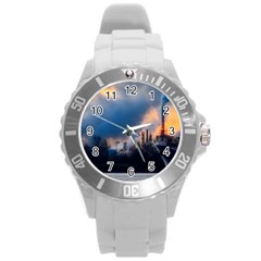 Warming Global Environment Nature Round Plastic Sport Watch (l) by Sapixe