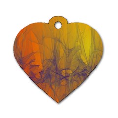 Fiesta Colorful Background Dog Tag Heart (one Side) by Sapixe