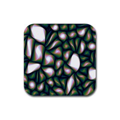 Fuzzy Abstract Art Urban Fragments Rubber Coaster (square)  by Sapixe