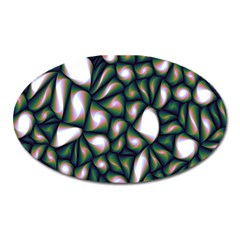 Fuzzy Abstract Art Urban Fragments Oval Magnet by Sapixe