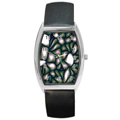 Fuzzy Abstract Art Urban Fragments Barrel Style Metal Watch by Sapixe