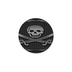 Skull Metal Background Carved Golf Ball Marker by Sapixe