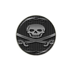 Skull Metal Background Carved Hat Clip Ball Marker (10 Pack) by Sapixe