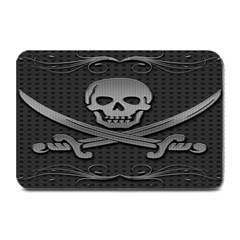 Skull Metal Background Carved Plate Mats by Sapixe