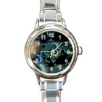 Fractal Art Artwork Digital Art Round Italian Charm Watch Front