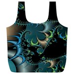 Fractal Art Artwork Digital Art Full Print Recycle Bags (L)  Back