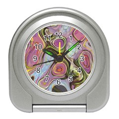 Retro Background Colorful Hippie Travel Alarm Clocks by Sapixe