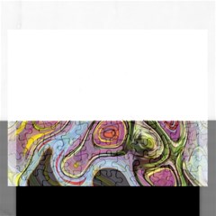 Retro Background Colorful Hippie Rectangular Jigsaw Puzzl by Sapixe