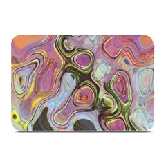 Retro Background Colorful Hippie Plate Mats by Sapixe