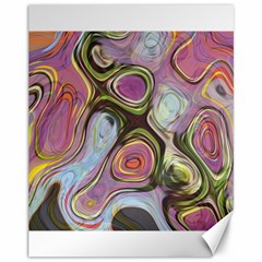 Retro Background Colorful Hippie Canvas 11  X 14   by Sapixe