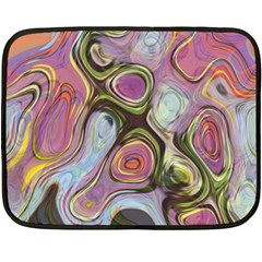 Retro Background Colorful Hippie Fleece Blanket (mini) by Sapixe