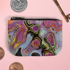 Retro Background Colorful Hippie Mini Coin Purses by Sapixe