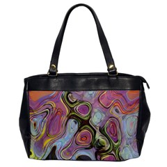 Retro Background Colorful Hippie Office Handbags by Sapixe