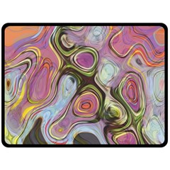 Retro Background Colorful Hippie Fleece Blanket (large)  by Sapixe