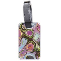 Retro Background Colorful Hippie Luggage Tags (two Sides) by Sapixe