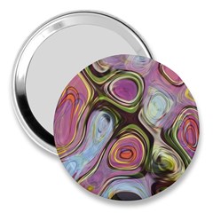 Retro Background Colorful Hippie 3  Handbag Mirrors by Sapixe