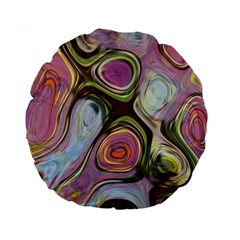 Retro Background Colorful Hippie Standard 15  Premium Round Cushions by Sapixe