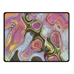 Retro Background Colorful Hippie Double Sided Fleece Blanket (small)  by Sapixe