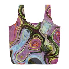 Retro Background Colorful Hippie Full Print Recycle Bags (l)  by Sapixe