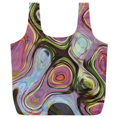 Retro Background Colorful Hippie Full Print Recycle Bags (l) 