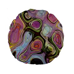 Retro Background Colorful Hippie Standard 15  Premium Flano Round Cushions by Sapixe